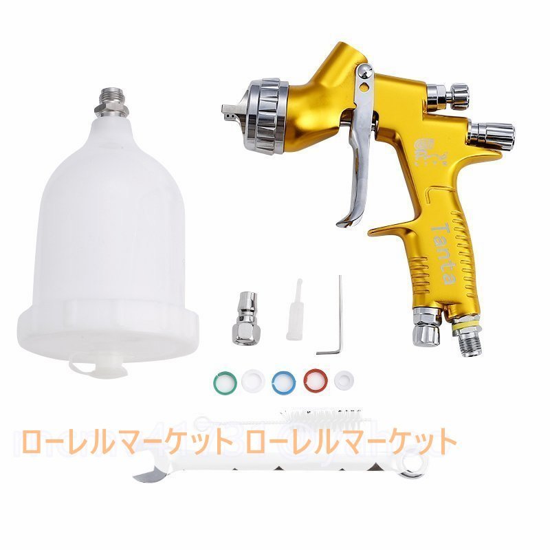 DIY用品 重力式 自動車補修専用 エアーツール エアーガン 口径1.3mm 塗料カップ付 工具 ガン スプレーガン 各種塗装作業に_画像3