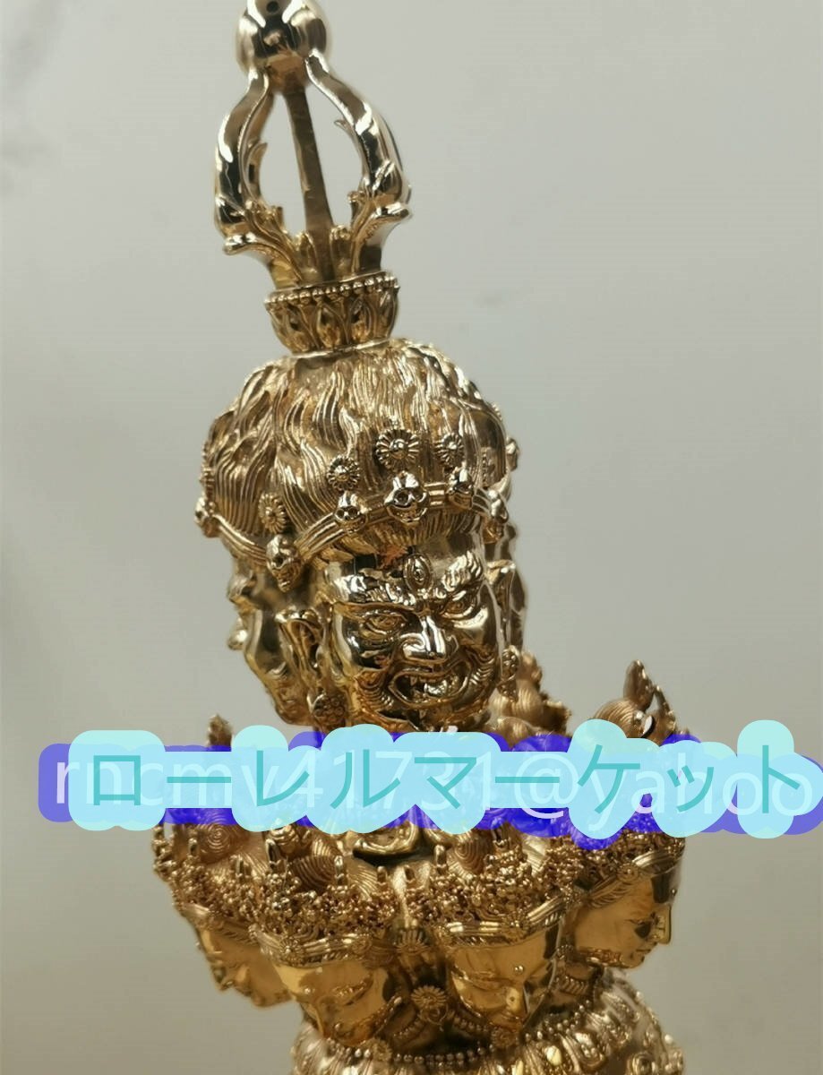 極上品 烏枢沙摩明王 金剛杵 仏具 舎利入れられる 工芸品 銅製 高さ33cm