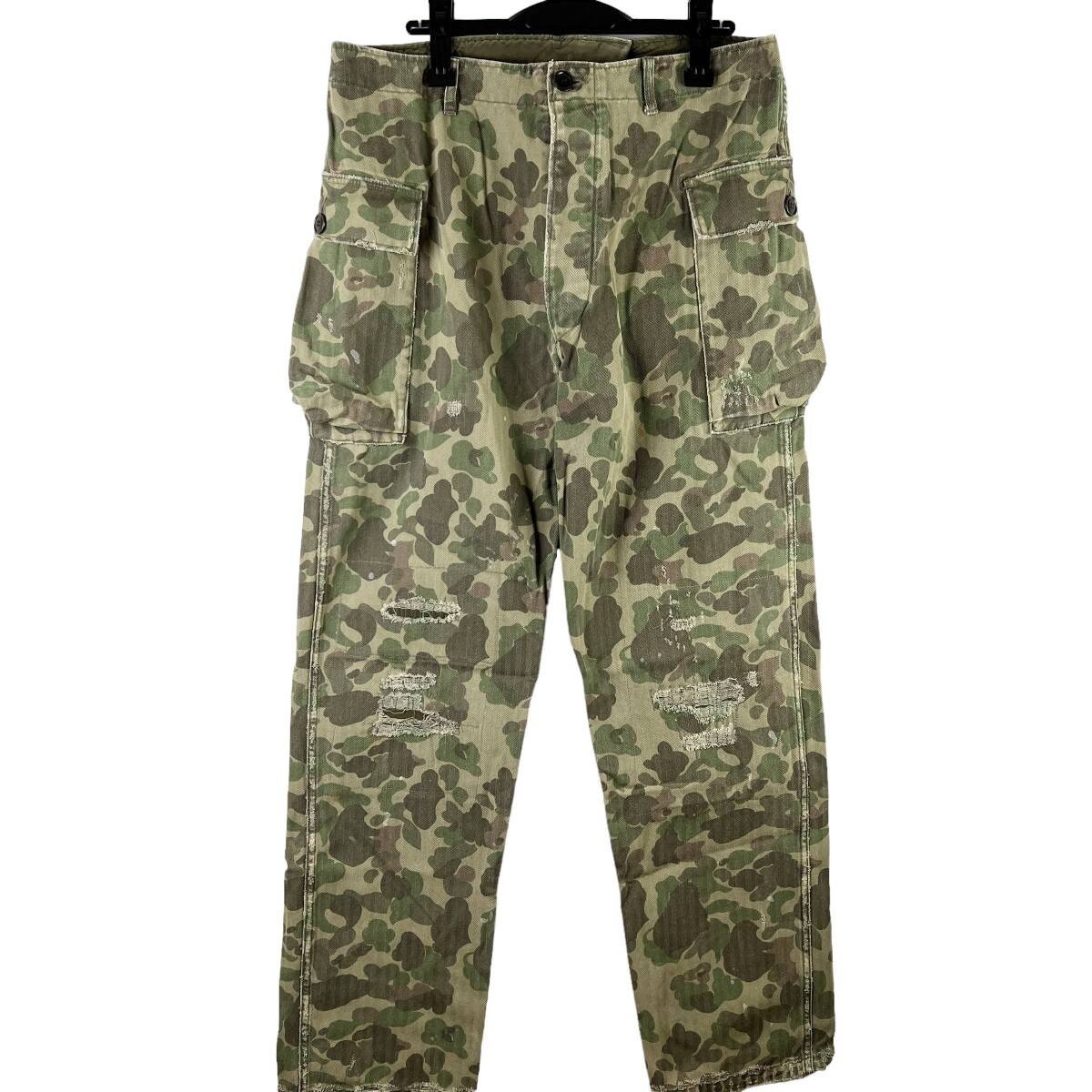 VISVIM(ビズビム) CAMO VETERANS CRASH F.I.L. Pocket Wide Pants (khaki)