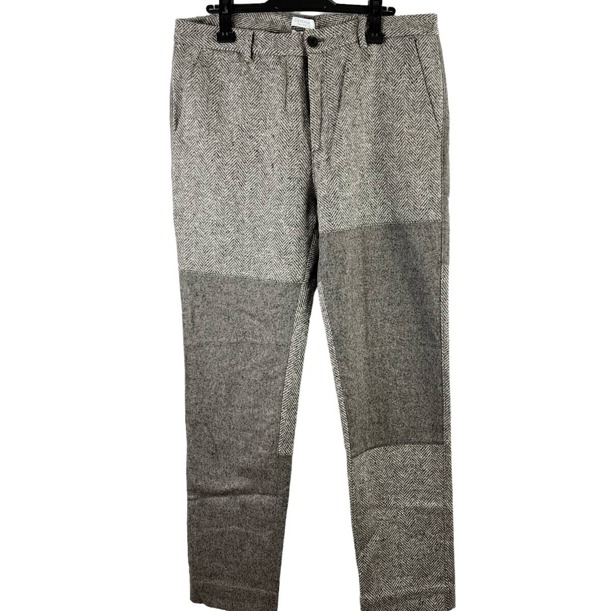 DEVEAUX(デヴォー) Wool Bigpatched Design Pants (grey)