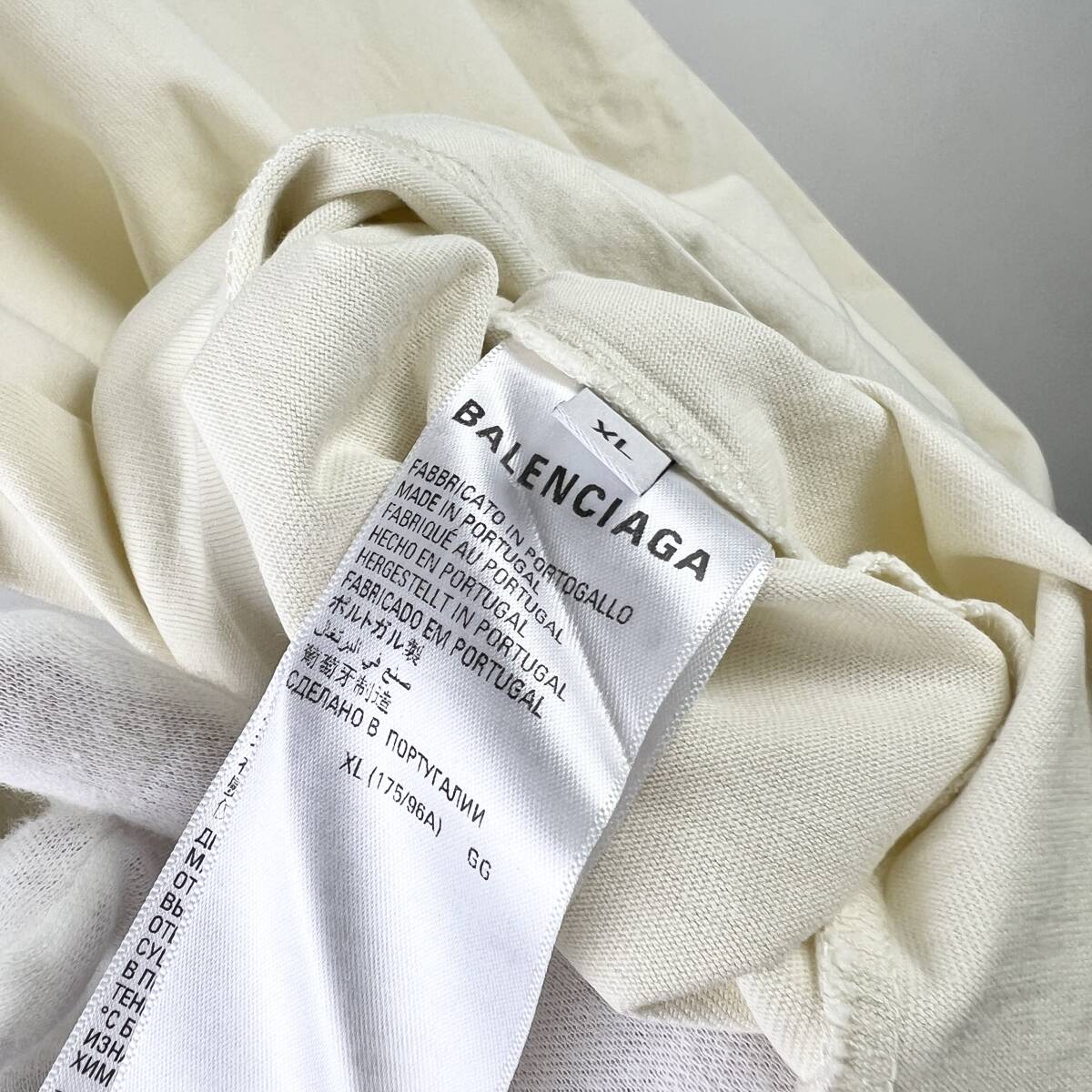 Balenciaga(バレンシアガ) LOGO Causal Shortsleeve T Shirt (beige)_画像8
