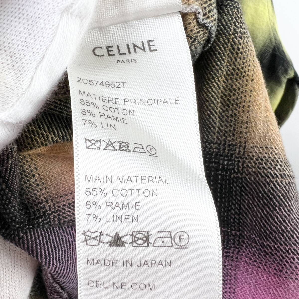 Celine(セリーヌ) ルーズ チェックシャツ コットン&リネン Celine(セリーヌ) ルーズ チェックシャツ コットン&リネン