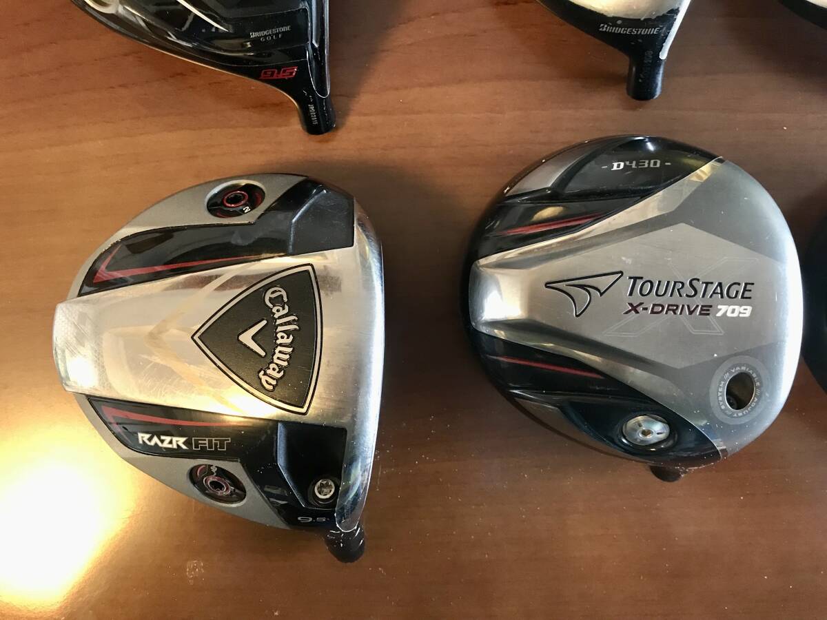 SRIXON Z545.,ブリヂストン TOUR B, キャロウェイRAZR FIT テーラーメイド他　ドライバー、FW ヘッド単品　8個セット_画像5