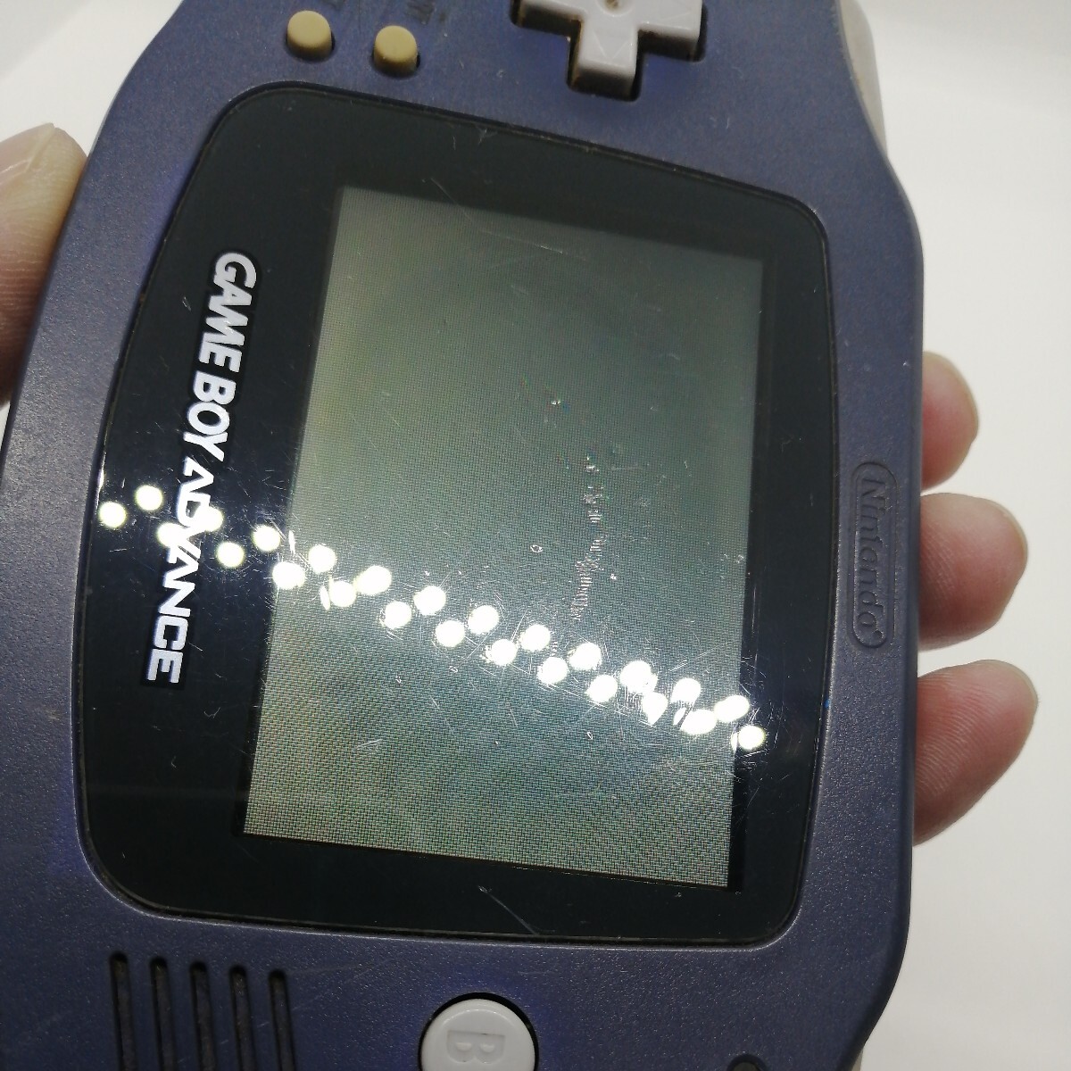 Nintendo GBA ゲームボーイアドバンス 本体 ブルー 起動確認 GAME BOY ADVANCE 本体のみ ネコポス 税なし_画像8