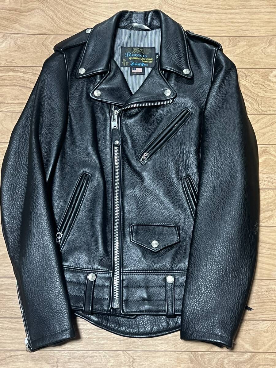 定額送料込 未使用 Schott ショット ダブルライダースジャケット 525 レザージャケット_画像1