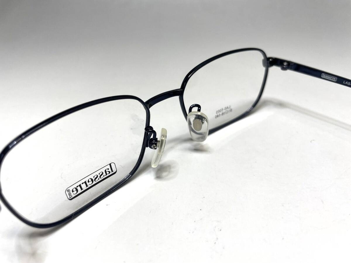 新品 lasserre paris ラセール 軽量 メガネフレーム LAS-5303 51□16 140 ブラック メタルフレーム メンズ レディース 眼鏡 めがね メ1-15_画像8
