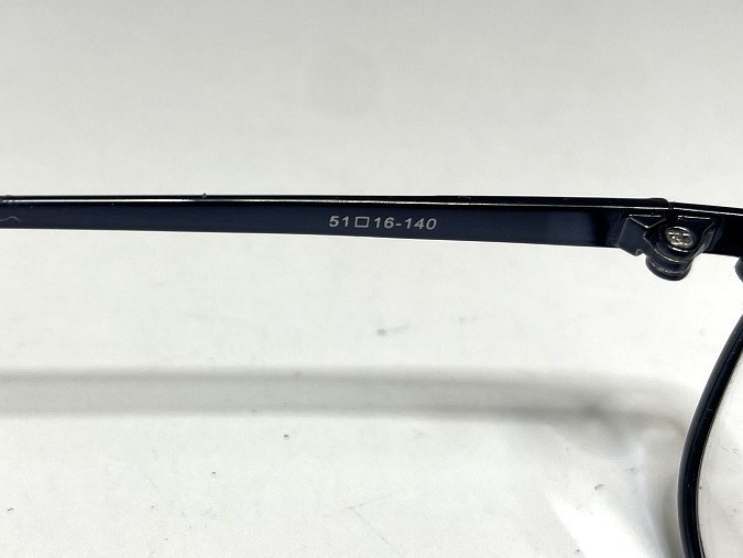 新品 lasserre paris ラセール 軽量 メガネフレーム LAS-5303 51□16 140 ブラック メタルフレーム メンズ レディース 眼鏡 めがね メ1-15_画像6