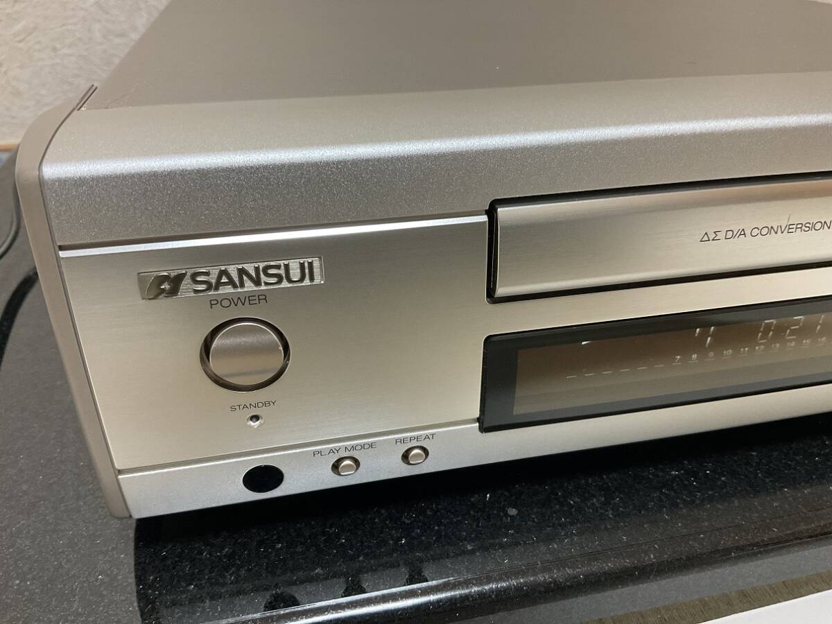 美品の正常動作品 サンスイ CDプレーヤ アレフ aelf CD-α7 駆動用ゴム新品交換済 詳細画像あり！_画像2