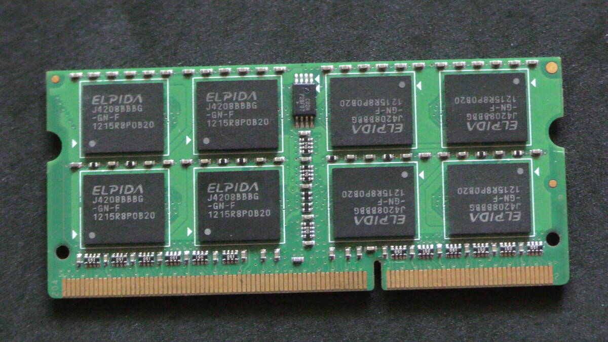 SP PC3-12800S DDR1600 8GB ノートパソコン用メモリ　中古 204ピン 動作確認済み_画像2