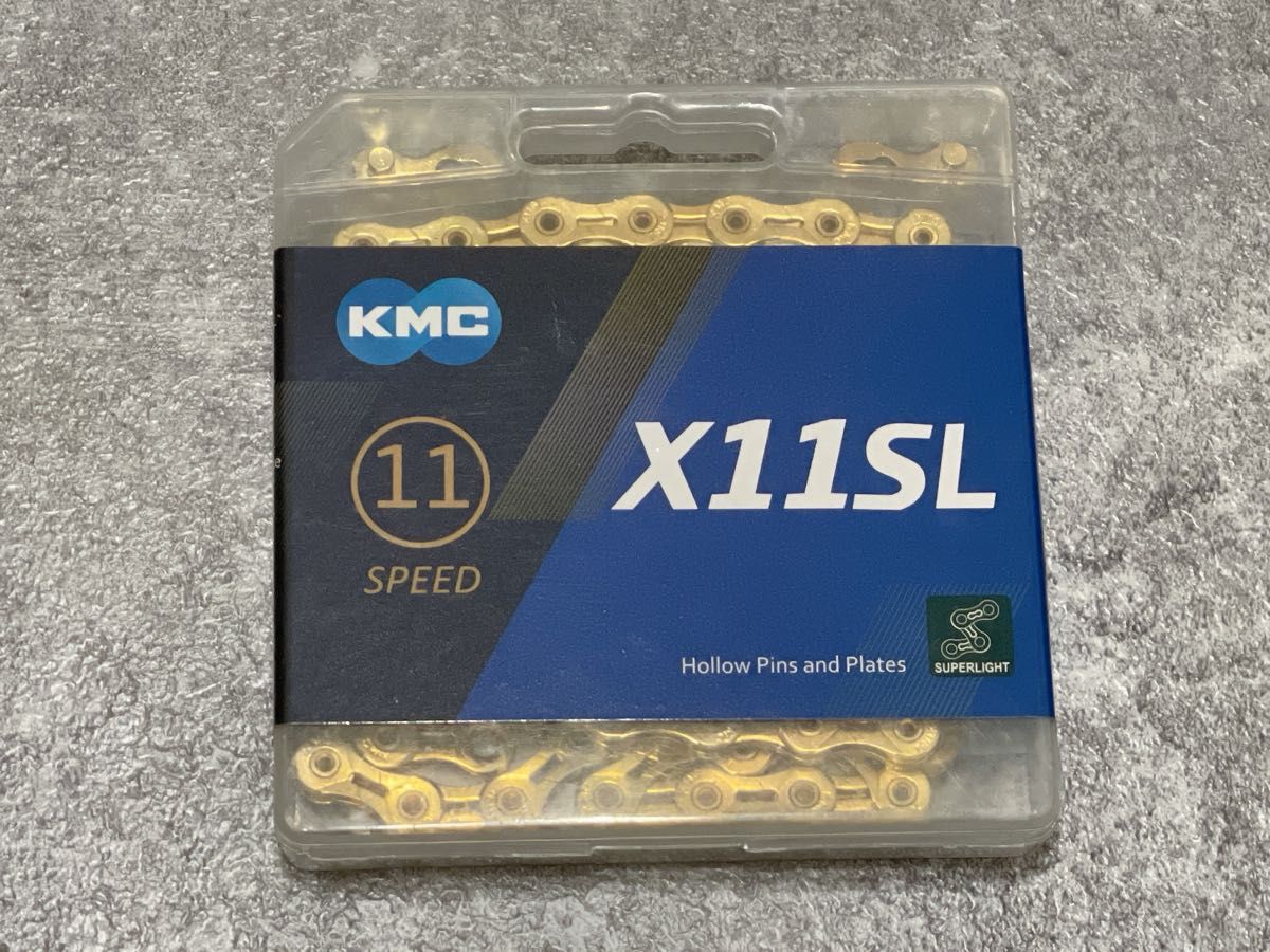【新品未使用】KMC X11SL 軽量チェーン 11速用 ゴールド