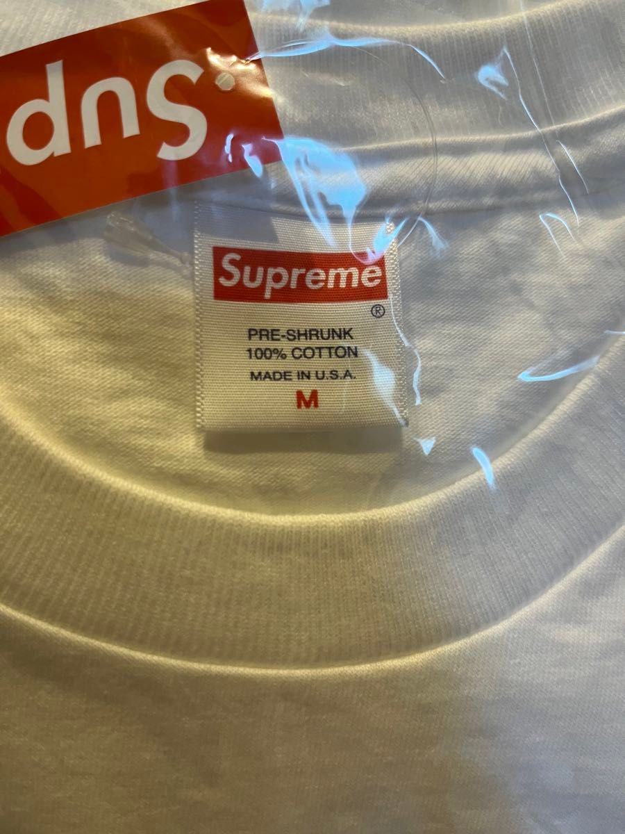 シュプリーム　 Tシャツ ホワイト　新品未使用　白　男女兼用　半袖　Mサイズ　supreme