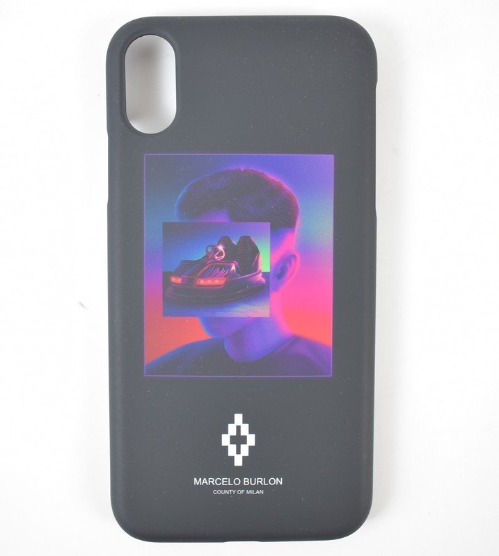 MARCELO BURLON/マルセロバーロン　カープリントスマートフォンケース　サイズ：iPhone XR　カラー：ブラック_画像1