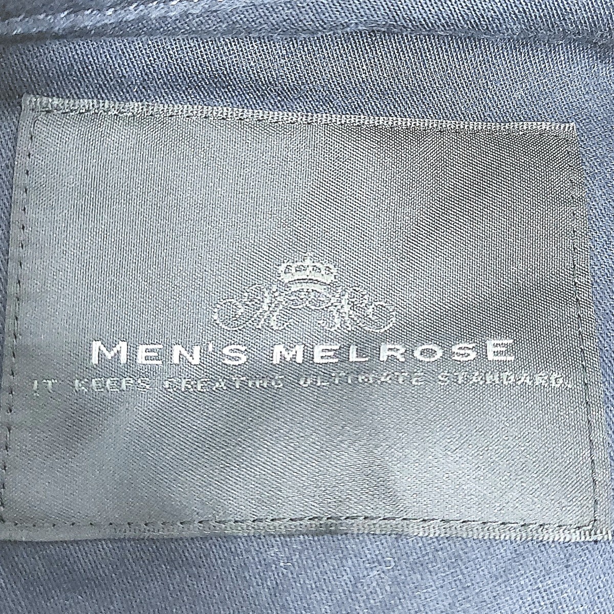【MEN'S MELROSE】メンズメルローズ ジャケット ネイビー系 紺 コットン 綿 麻 定番 重ね着 春服 紳士 こなれ感 メンズ サイズ4 /Y6168LL_画像6