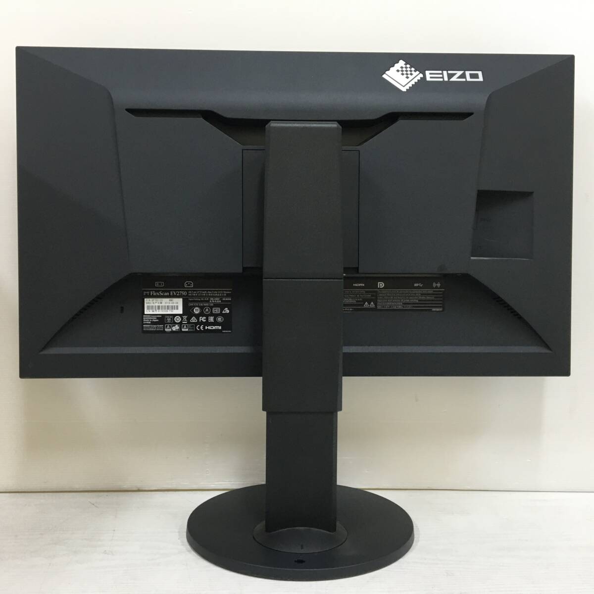 ☆【良品】EIZO FlexScan EV2750-BK ワイド液晶モニター 27インチ WQHD（2560x1440）DVIx1/HDMIx1/Displayportx1 動作品_画像5