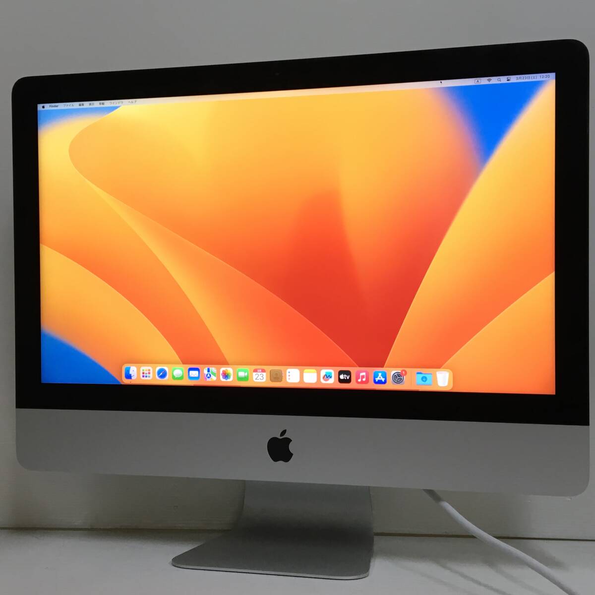 ☆【美品 21.5インチ】Apple iMac (Retina 4K, 21.5-inch, 2017) A1418 Core i5(7400)/3GHz RAM:8GB/HDD:1TB Ventura ケーブル付属 動作品_画像1