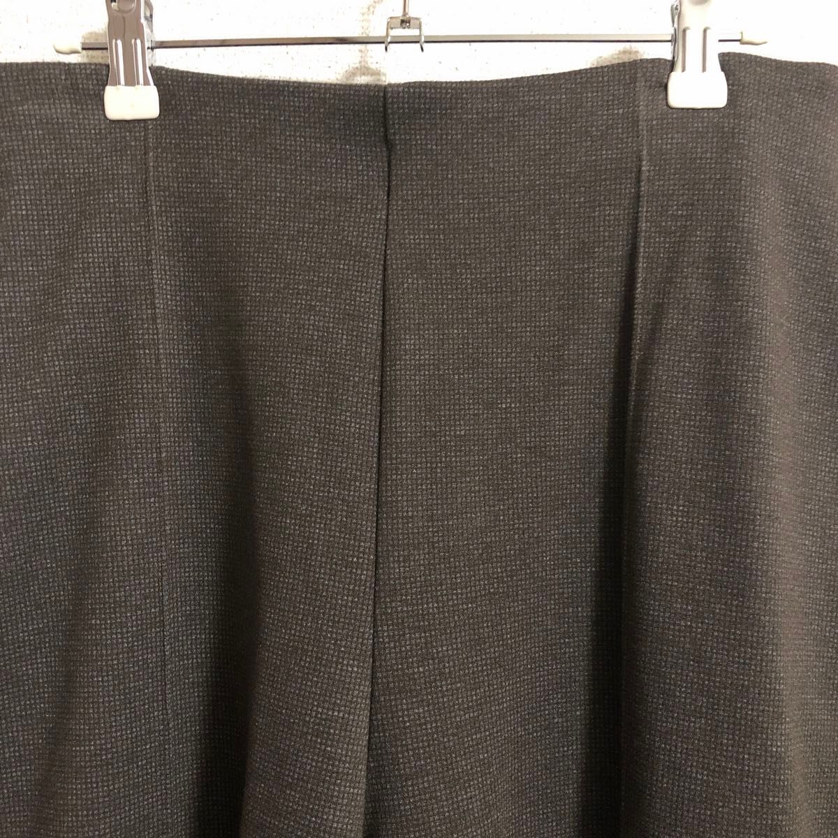 【新品・商品タグ付き】UNIQLO ユニクロ　ワイドクロップドパンツ　チェック　Brown ブラウン　XLサイズ　大きいサイズ