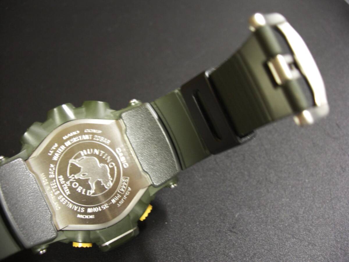  полная распродажа! ограничение W имя no. 6.!. Logo лампочка-индикатор & высотомер compass датчик температуры & радиоволны солнечный высокофункциональный цифровой наручные часы Hunting World x Casio CASIO Protrek 