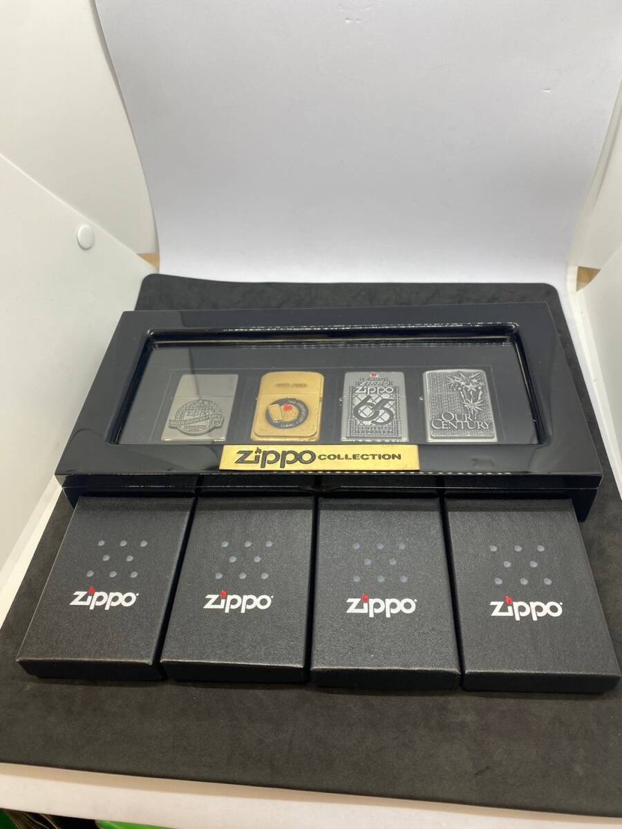 MS-5460 Zippo ジッポー アニバーサリーコレクション 4種セット 専用ケース付き 未使用保管品_画像1