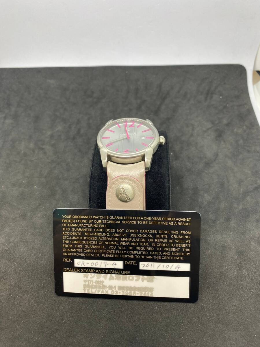 MS-2787 Orobianco クォーツ腕時計 アナログ レザー オロビアンコ OR-0017 【動作未確認】の画像2