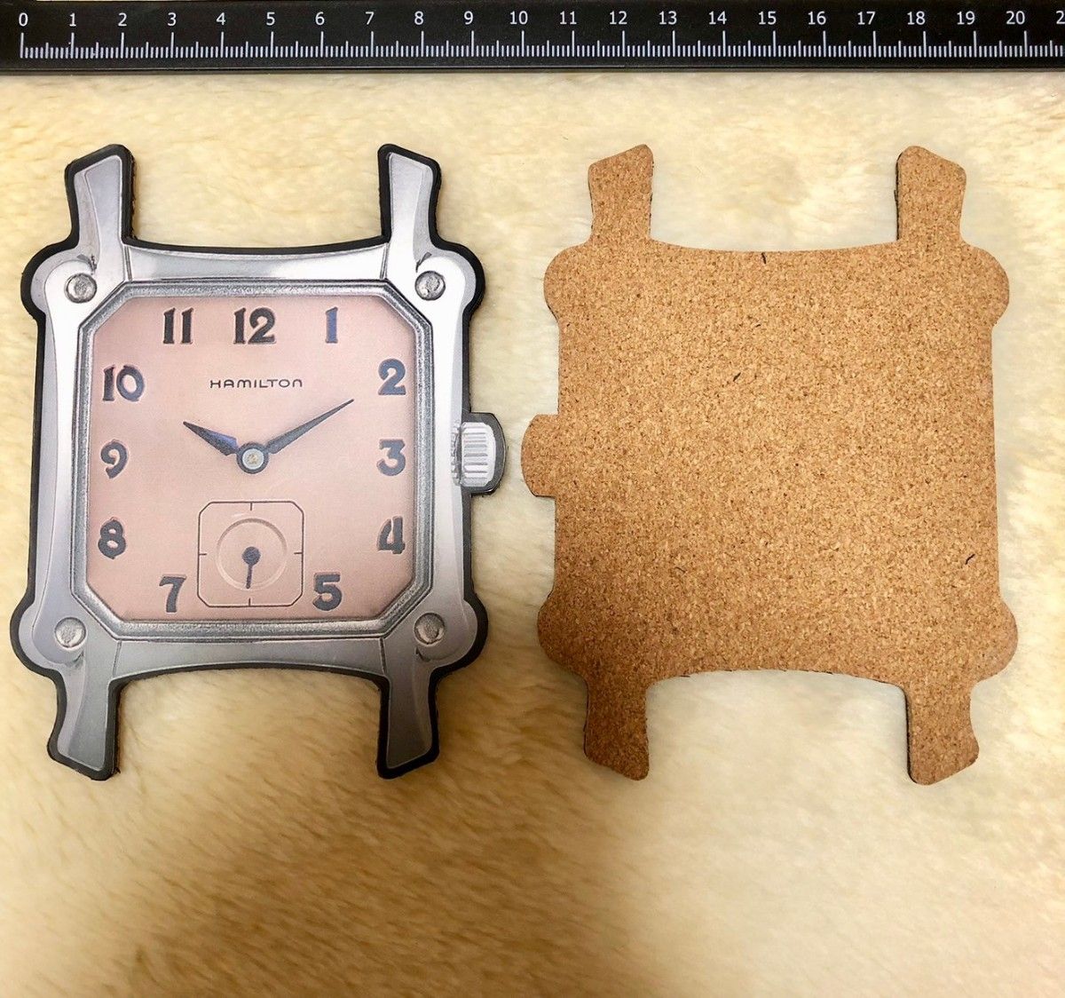 ハミルトン HAMILTON腕時計型コースター 6枚セット　箱付き非売品 ノベルティ カーキ クロノグラフ ロイド チャタン