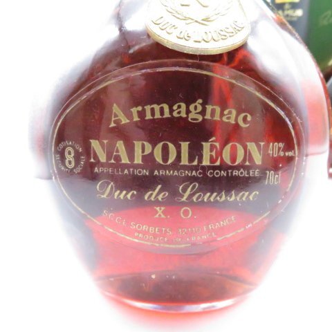 古酒 ブランデー 4本 セット / CAMUS JAZZ / CAMUS MI NUIT / JANNEAU NAPOLEON / デュク ド ルーサック ナポレオン XO_画像2
