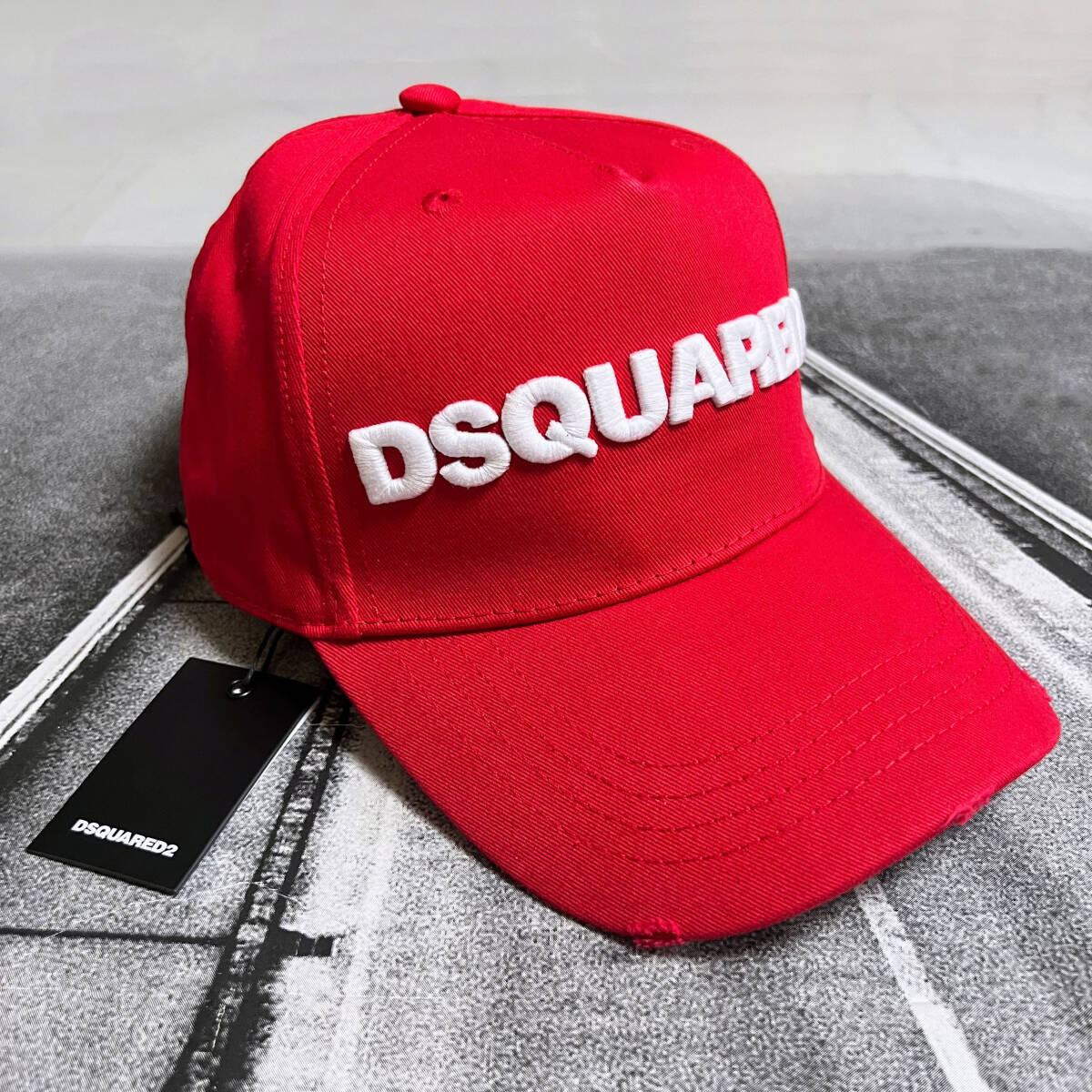 新品 Dsquared2 Baseball Cap レッド ワンサイズ ディースクエアード ベースボール キャップ 並行輸入品