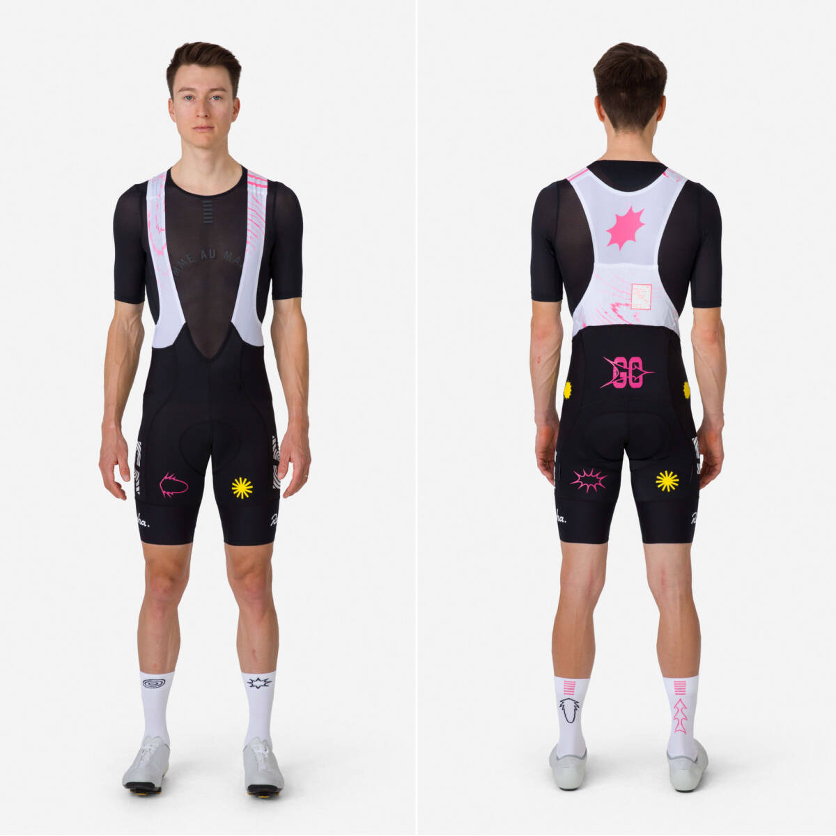 新品 Rapha 特別限定版 Men's EF Pro Cycling Pro Team Bib Shorts II - Team Issue Mサイズ ラファ メンズ EF プロチーム ビブショーツ 2_画像2