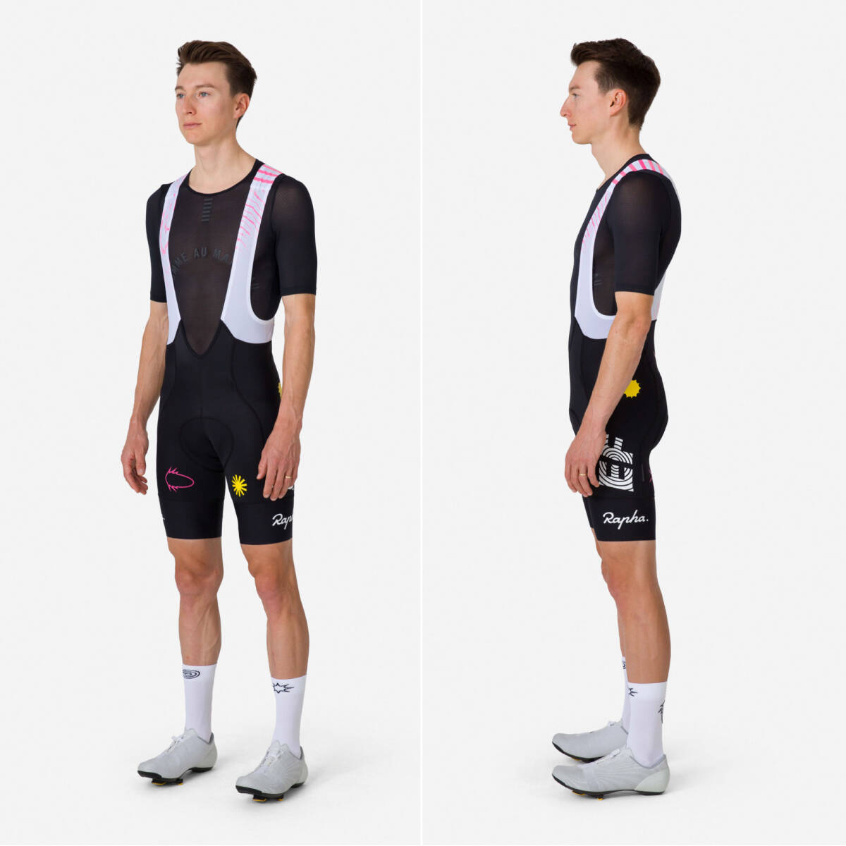 新品 Rapha 特別限定版 Men's EF Pro Cycling Pro Team Bib Shorts II - Team Issue Mサイズ ラファ メンズ EF プロチーム ビブショーツ 2_画像3