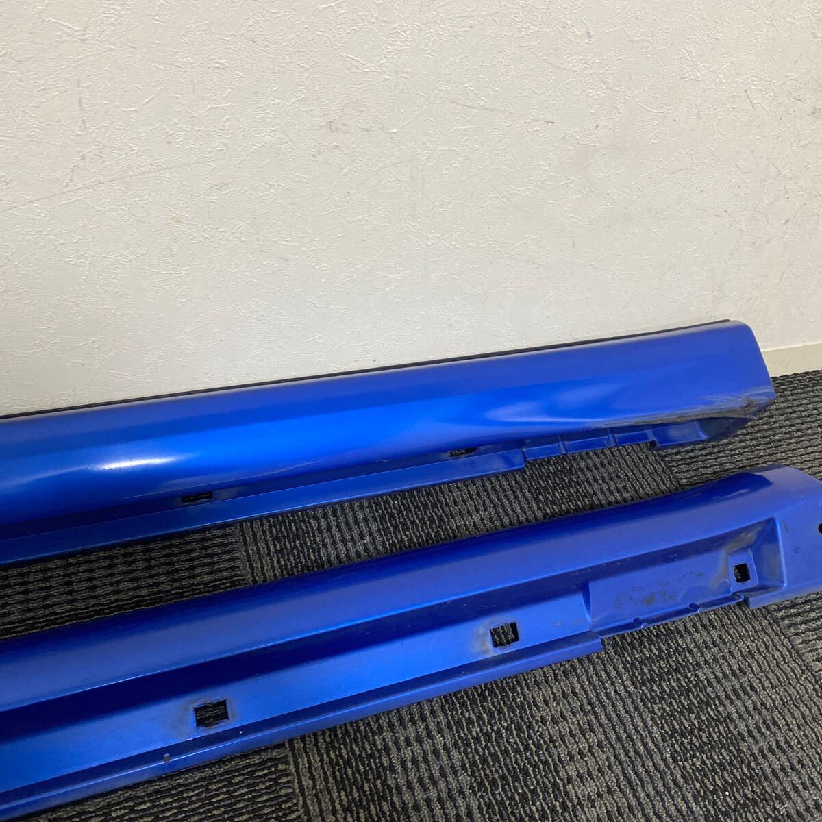 中古 希少 スバル GDB インプレッサWRX STI 中期 涙目 C型 D型 E型 純正 サイドスポイラー サイドスカート サイドスステップ ブルー 青の画像4