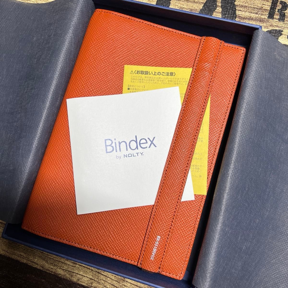 Bindex システム手帳【セオリア】バイブルサイズ(BA96-5)オレンジ　2024年リフィル付
