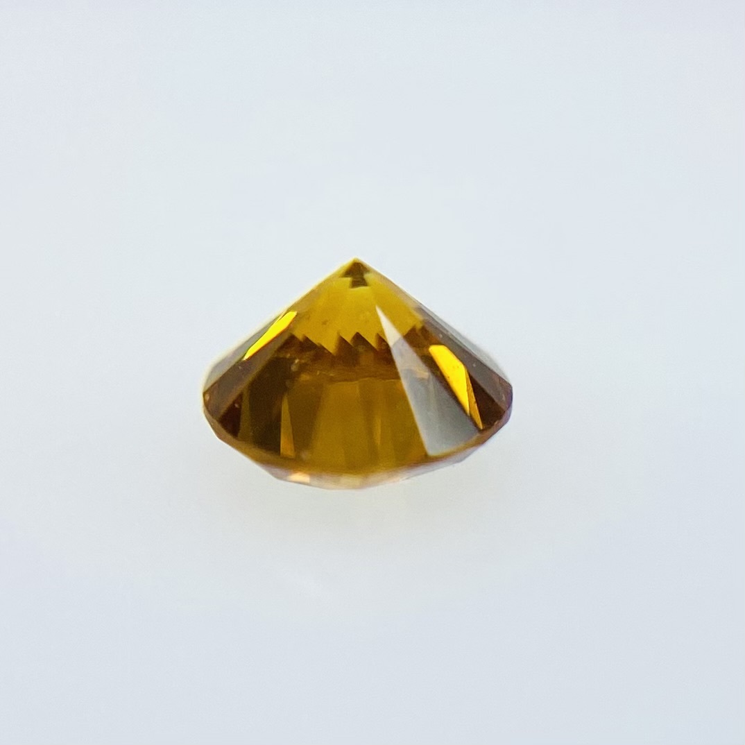 ダイヤモンド FANCY VIVID YELLOW ORANGE 0.151ct RD/RT2607/CGL
