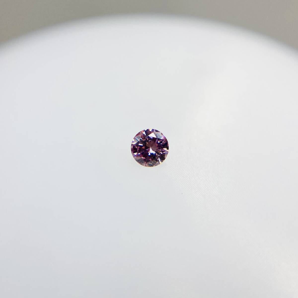 FANCY INTENSE PURPLISH PINK 0.077ct RD/RT2088/CGL