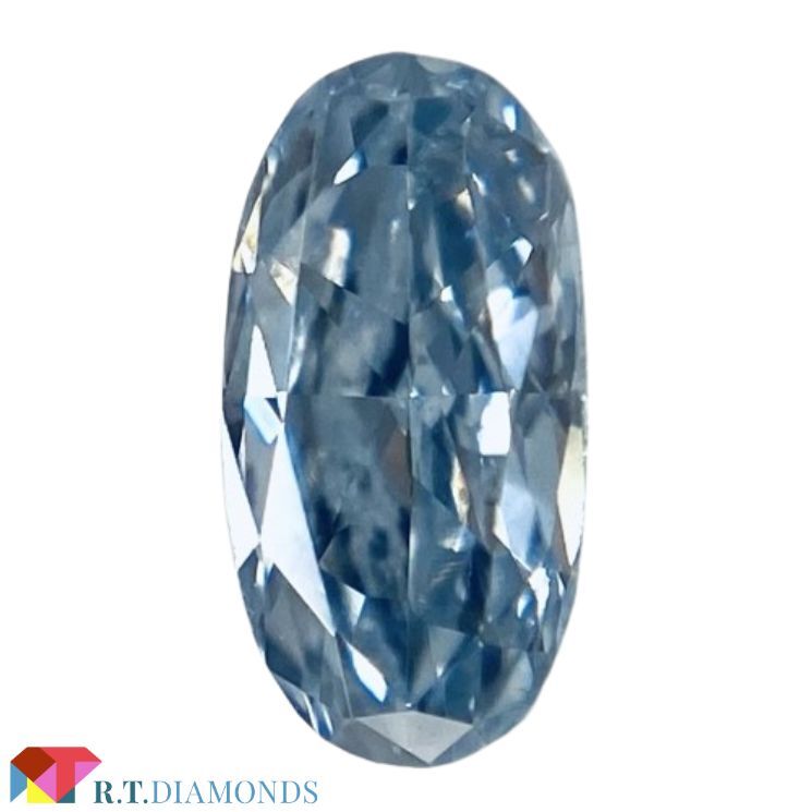 FANCY INTENSE BLUE 天然ブルーダイヤモンド 0.126ct OV/RT2652/CGL