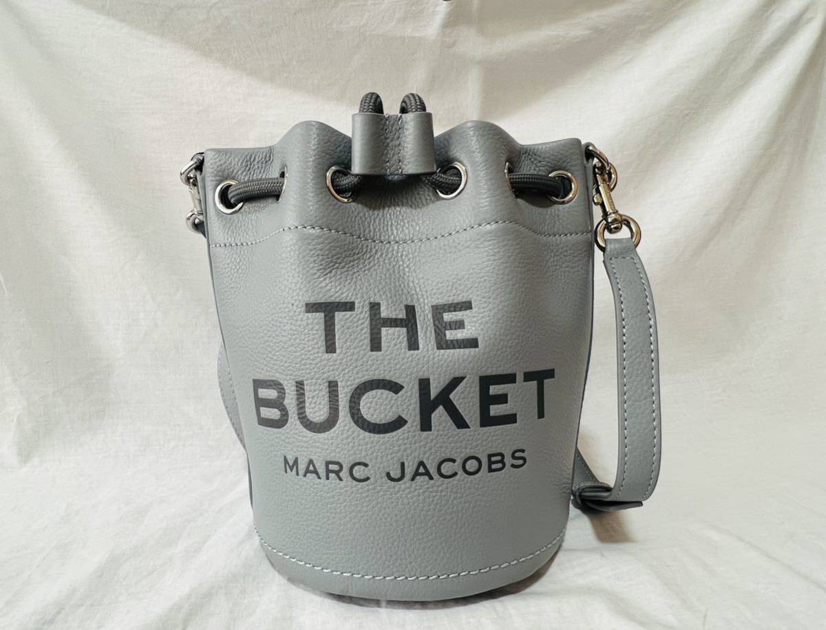 MARC JACOBS マークジェイコブス The Leather バケットバッグ レザーショルダーバッグ ウルフグレー レディース