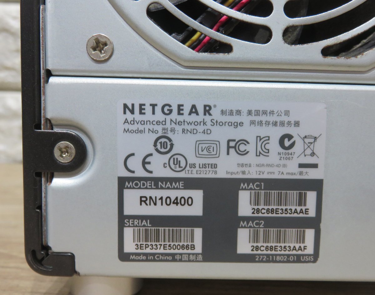 ★≪中古品NetGear 外付け Network Storage RND-4D[t24031123]_画像5