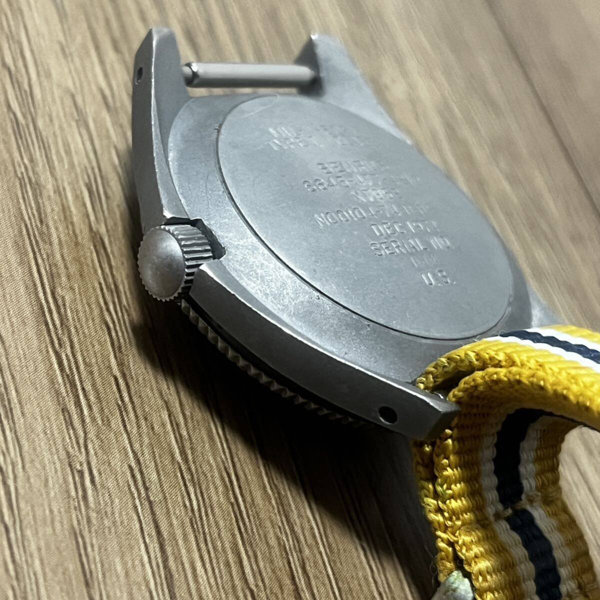 【米軍払い下げ】BENRUS ベンラス TYPE-1 タイプ1 軍用時計 ヴィンテージ 腕時計 アンティーク 美品 レア 1974年【OH済】の画像9