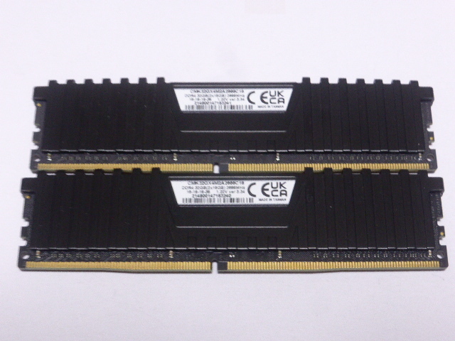 メモリ デスクトップパソコン用 メモリ CORSAIR VENGEANCE LPX DDR4-2666 PC4-21300 16GBx2枚 合計32GB CMK32GX4M2A2666C16 起動確認済です_画像2