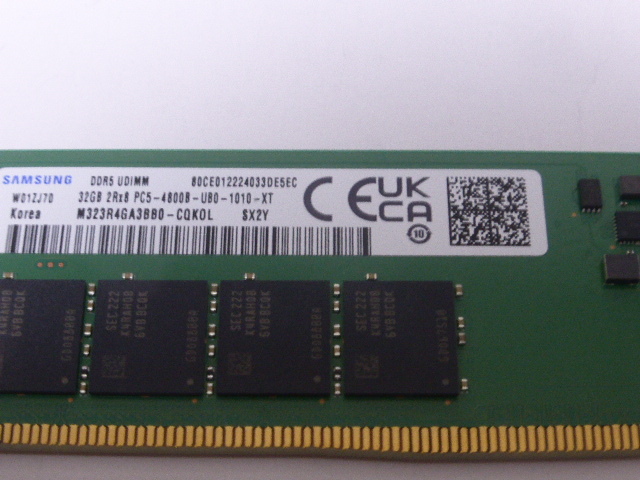 メモリ デスクトップパソコン用 Samsung DDR5-4800 PC5-38400 32GB 起動確認済みです_画像2