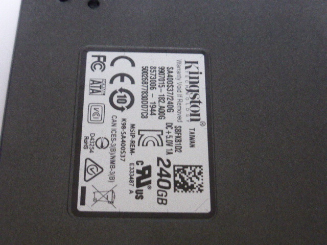 Kingston 240GBとLexar 256GB SSD SATA 2.5inch 2台セット 正常判定 本体のみ 中古品です_画像4