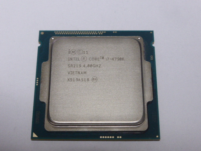 INTEL CPU Core i7 4790K C0 4コア8スレッド 4.00GHZ SR219 LGA1150 CPUのみ 起動確認済みですの画像1