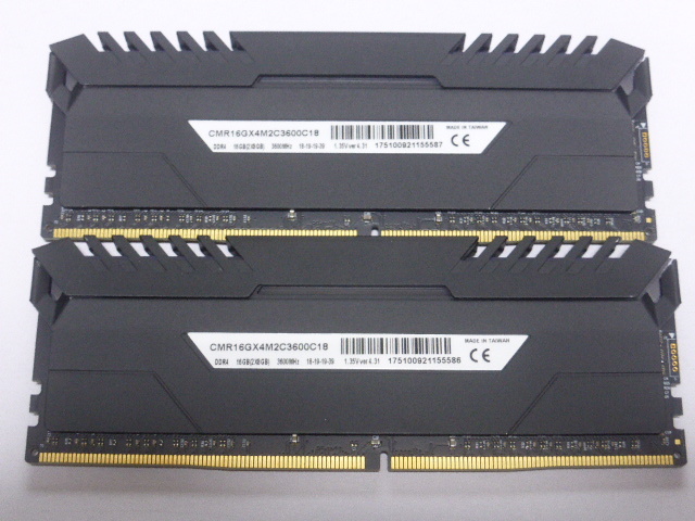  память настольный память CORSAIR VENGEANCE RGB DDR4-3600 PC4-28800 8GBx2 листов всего 16GB CMR16GX4M2C3600C18 пуск подтверждено. 
