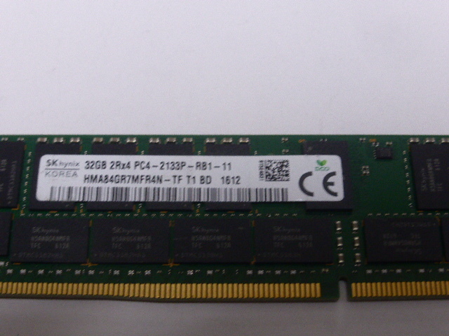 メモリ サーバーパソコン用 SK hynix PC4-17000P(DDR4-2133P) ECC Registered 32GB 起動確認済です HMA84GR7MFR4N-TFの画像2