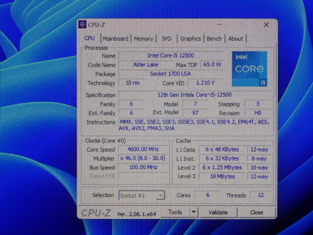 INTEL CPU Core i5 12500 6コア12スレッド SRL5V LGA1700 CPUのみ 起動確認済みです_画像5