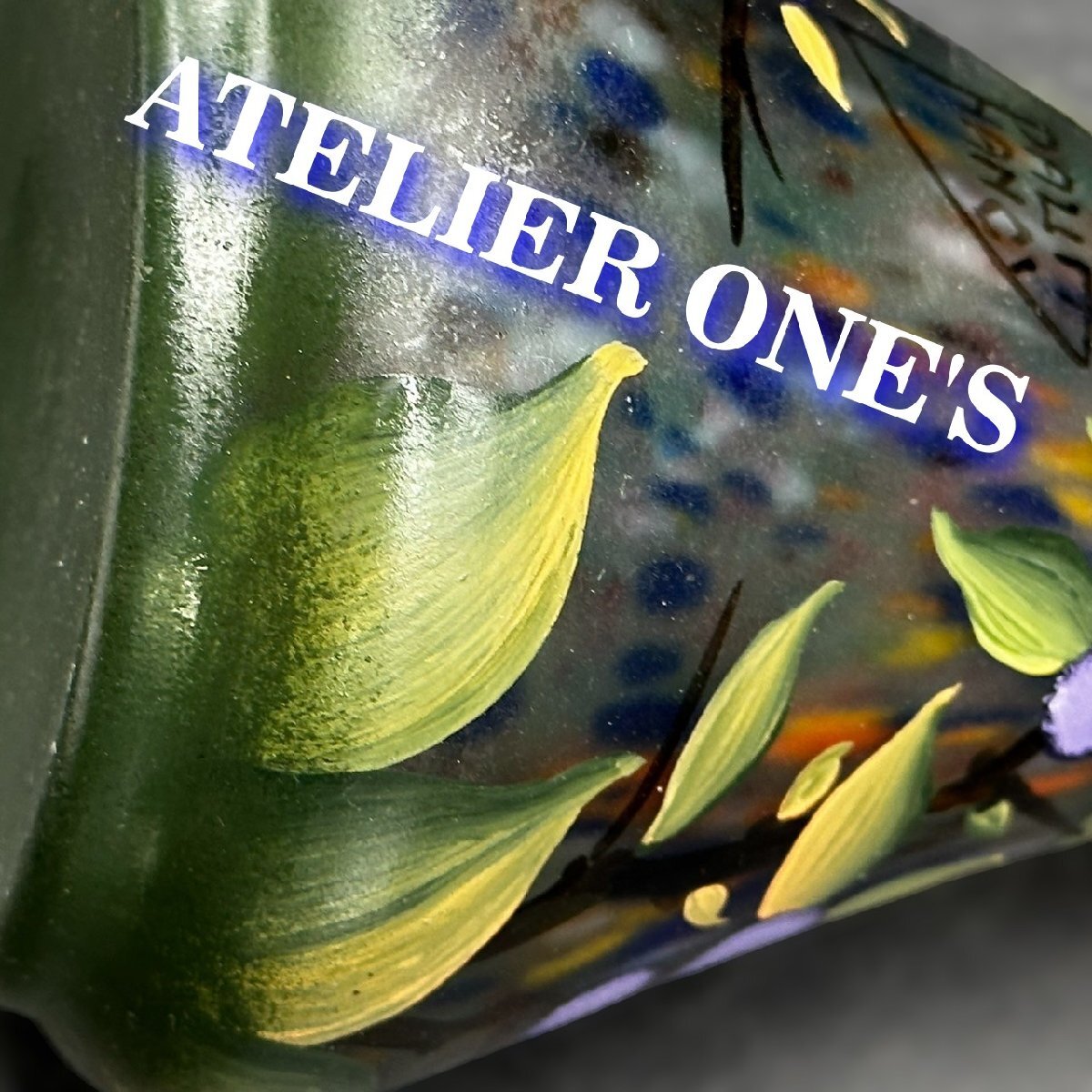 ◎【証明書】 ドームナンシー　　花瓶　花器 　高さ21　技法　アンテルカレール 幹部立体　 被せガラス　FQ452_画像5