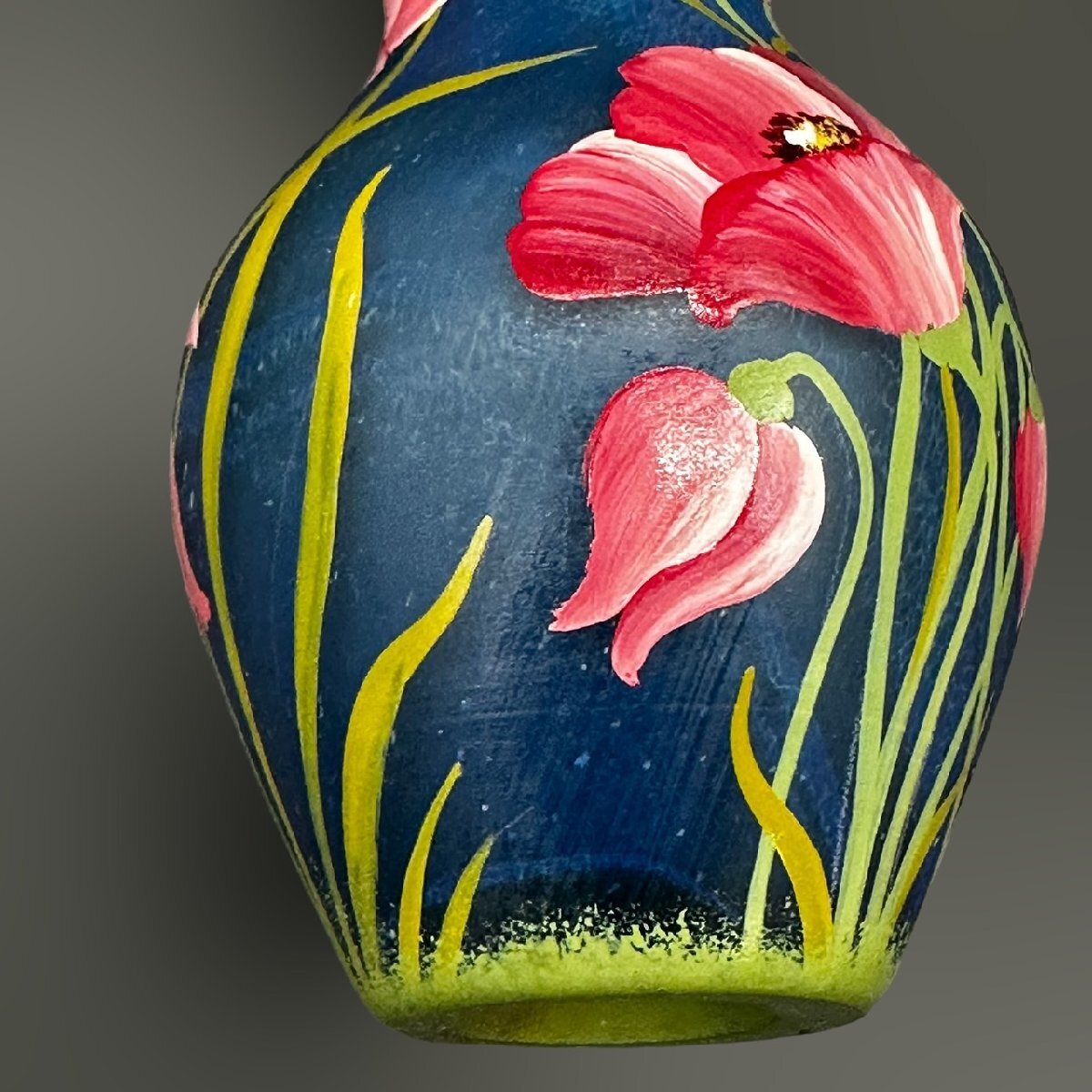 ◎【証明書】 ドームナンシー ミニ 花瓶 花器  高さ 技法 アンテルカレール 被せガラス FM1489の画像5