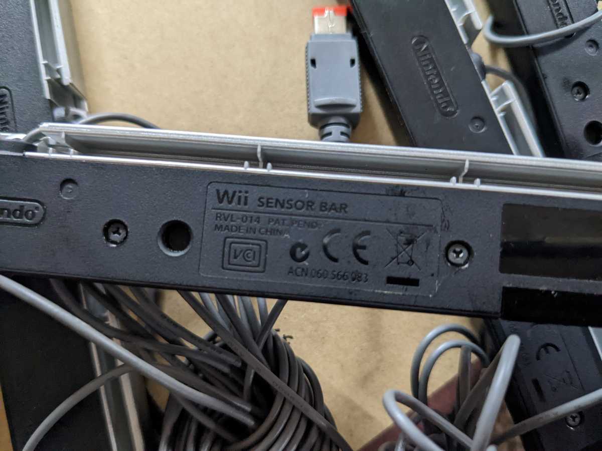 5本セット　任天堂純正　Wii ・ Wii U共通 センサーバー　RVL-014
