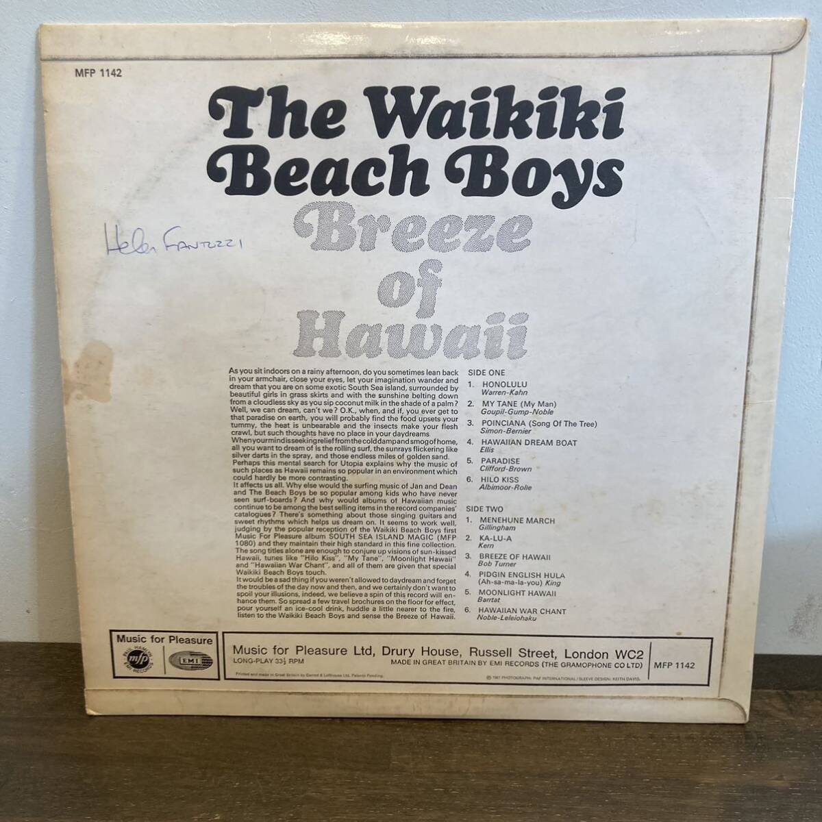 【LP 】 The Waikiki Beach Boys/Breeze Of Hawaii レコード ジャズ フォーク カントリーの画像2