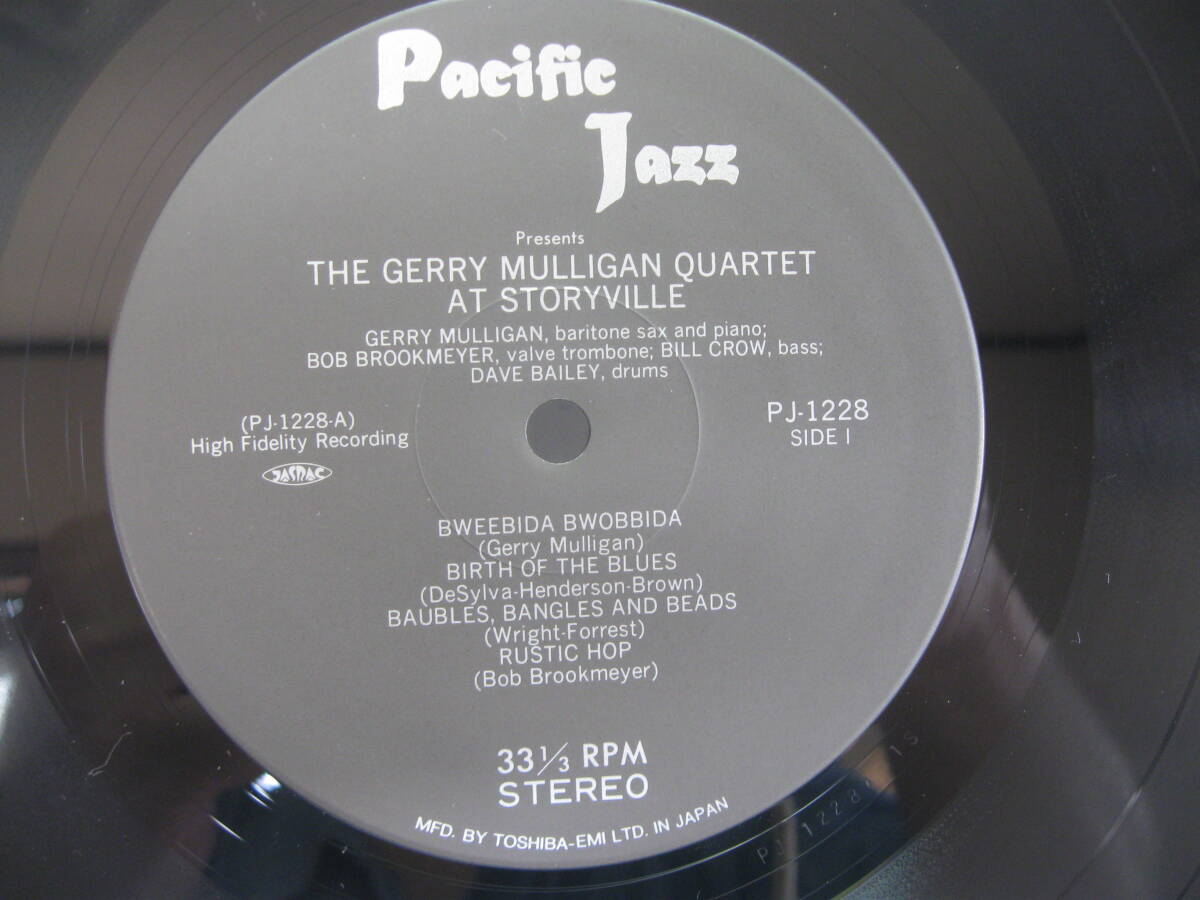 【LP】　ジェリー・マリガン・クインテット／ストリーヴィルのジェリー・マリガン　1991．帯付　Pacific Jazz_画像3