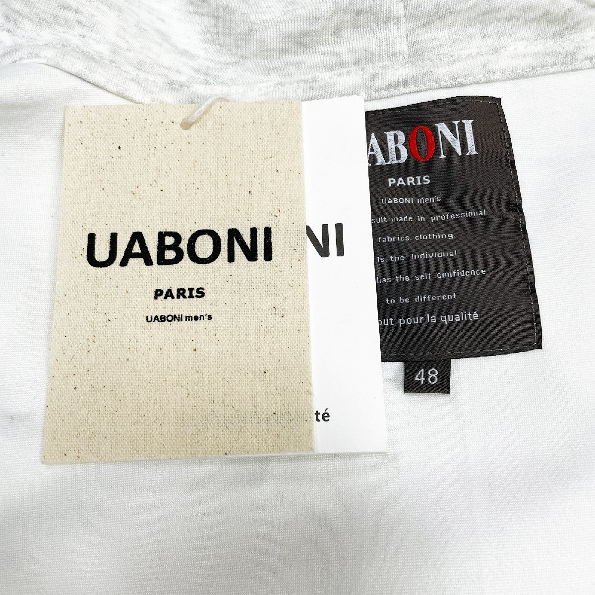 人気EU製＆定価4万◆UABONI*Paris*パーカー*ユアボニ*パリ発◆上質コットン 個性 ゆったり 油絵 英字 スウェット ユニセックス 2XL/52_画像8