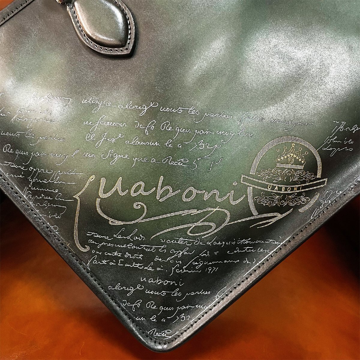  super popular EU made regular price 38 ten thousand *UABONI*yuaboni* illusion. pa tea n* briefcase * business bag hand . bag tote bag original leather men's gentleman 